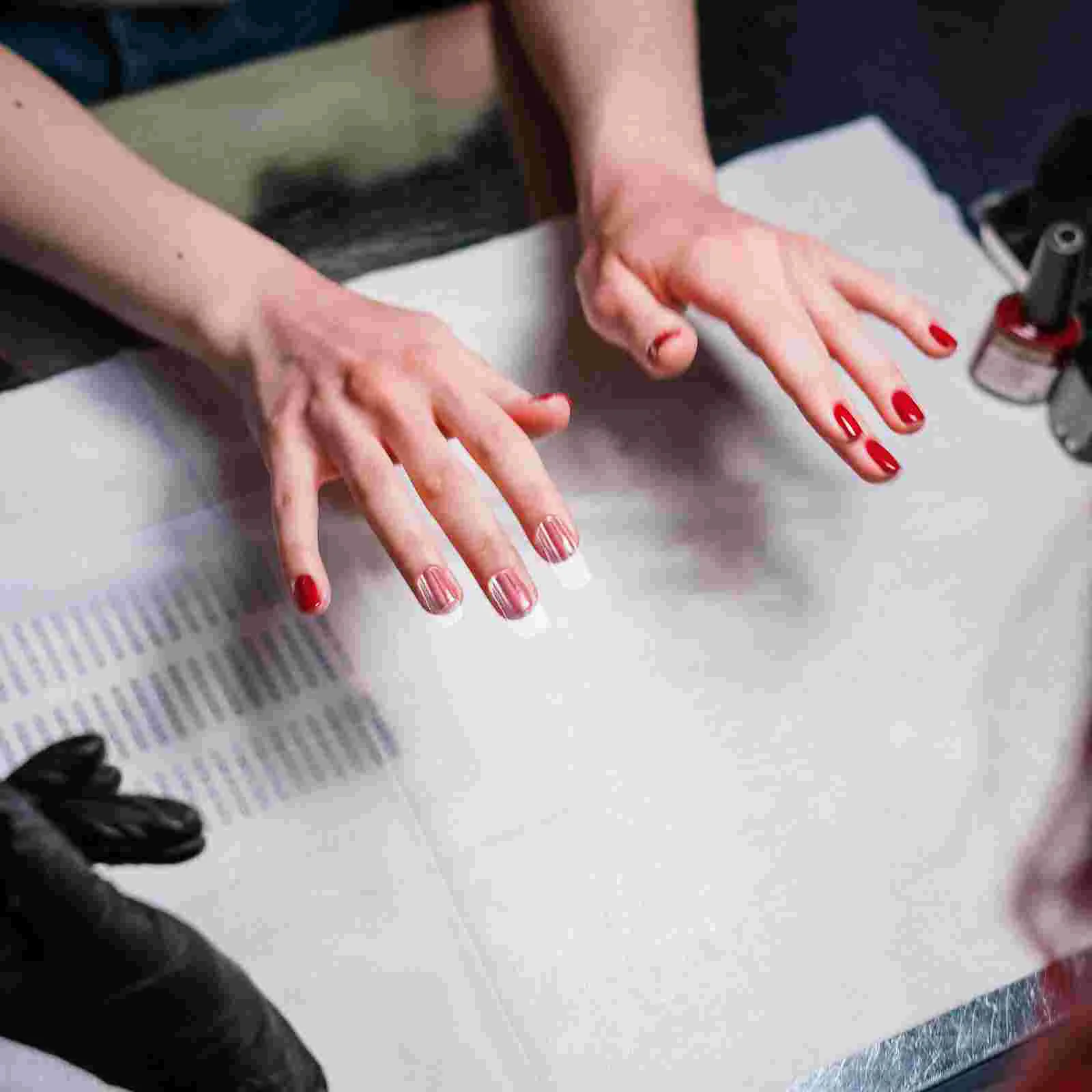 120 Stück transparente Nagelaufkleber mit vollständiger Abdeckung, künstliche Nägel, ABS-Material, Ornament
