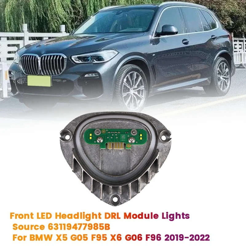 

Автомобильная Передняя фонарь, модуль DRL 63119477985B для BMW X5 G05 F95 X6 G06 F96 2019-2022, источник дневных ходовых огней