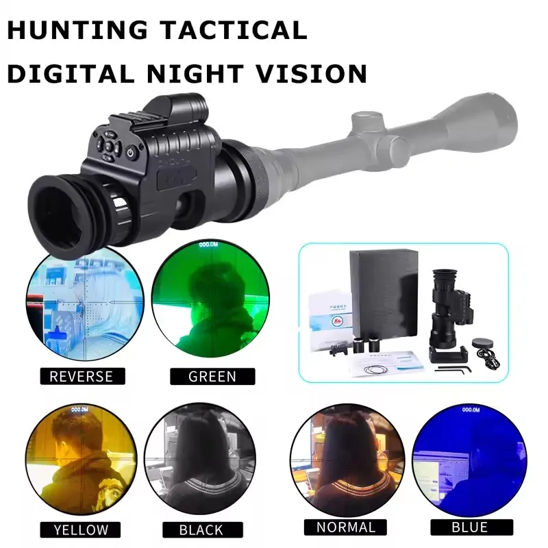 ZIYOUHU IE-01 IR Digital Monocular Night Vision Scope for Hunting Rear Add-On Scout Cross Cursors Multiple Imaging Modes 42/45/4