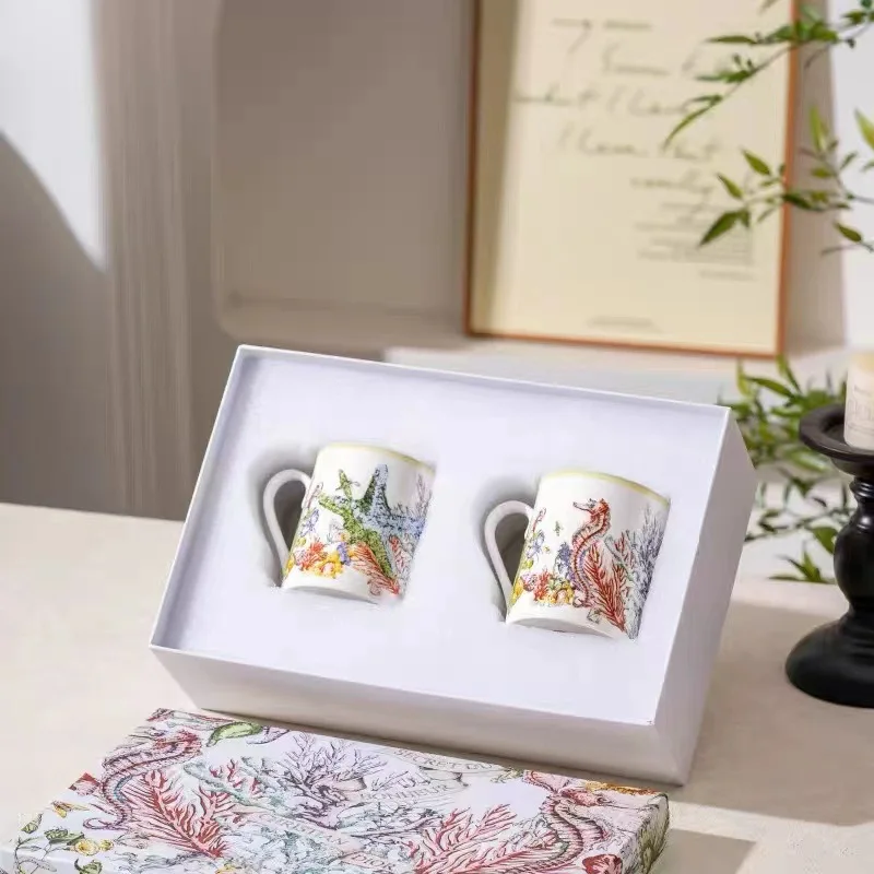 

Household Ceramic Plates and Coffee Cups Suitable for Daily Coffee Drinking Dining and Home Tableware Needs