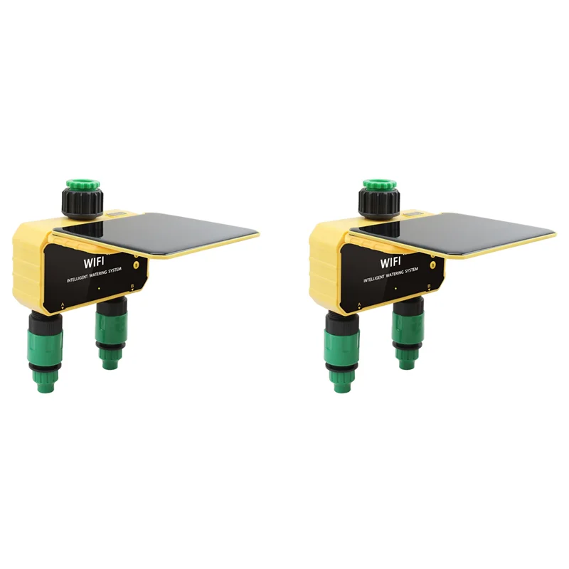 

ABAH-2X Dual Zone WIFI Solar Irrigation Smart APP Control Automatic Irrigation System Outdoor Water Garden Watering Tool