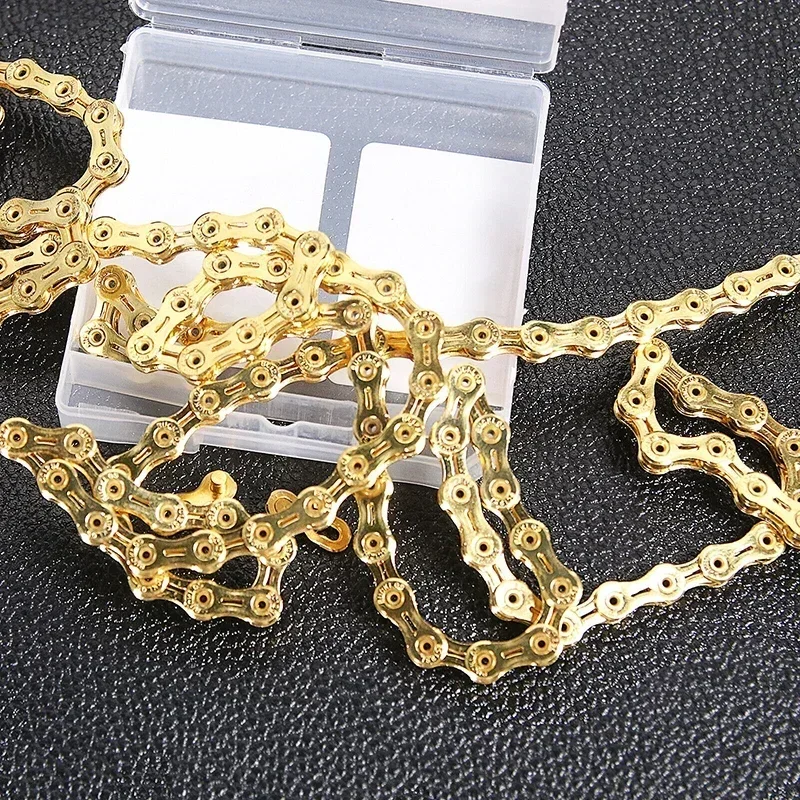 BUCKLOS 10 فولت 11 فولت سلسلة دراجات 8/9/10/11/12 سرعة L/EL/SL سلسلة ل شيمانو 116/126 ربط سلسلة الدراجة الفضة/الذهبية الجبلية الحالية