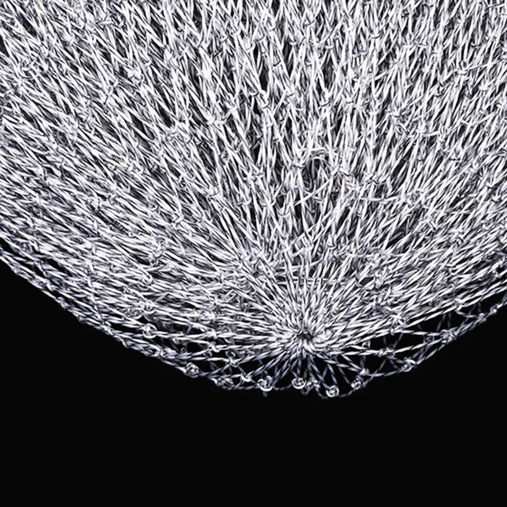 

Fishing Net Bag Strong Handheld Design Smooth Edges Protects Fish Silver Grey 40 Caliber Small Hole Perfect for Anglers Fish