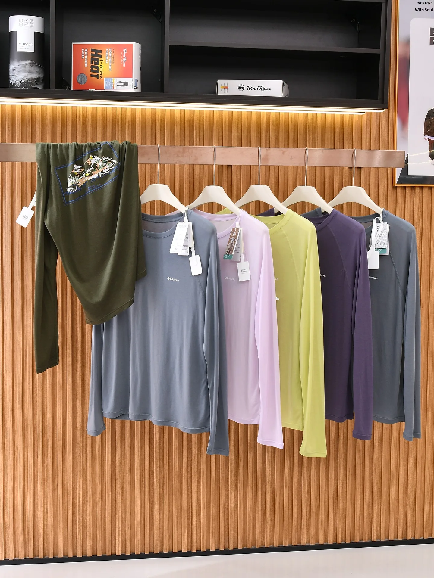 Outdoor Knitted Merino Wool Base Shirt T-Shirt round Neck Couple Style Spring Summer Breathable Casual Long Sleeve Youth Fashion
