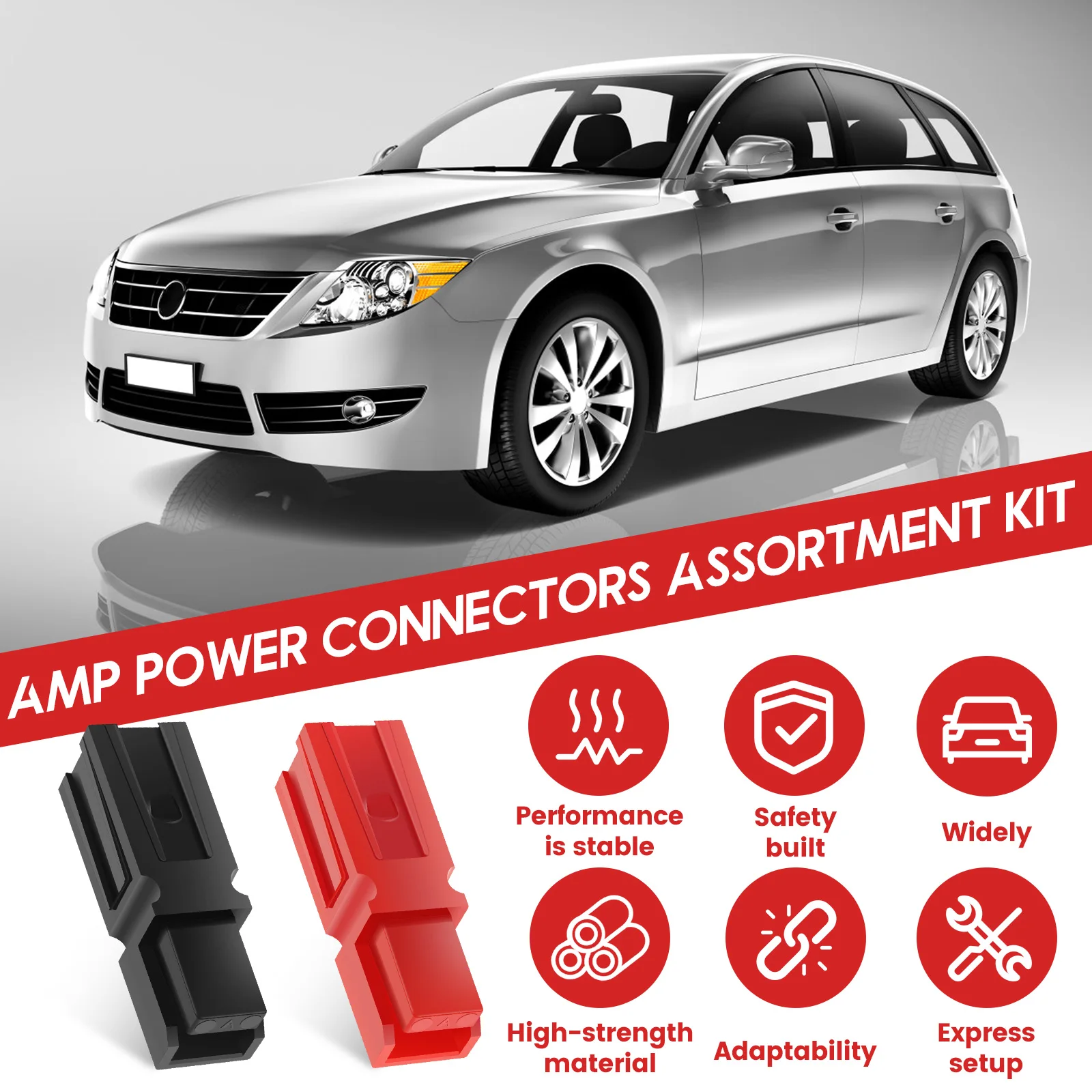 120 قطعة 15A/30A/45 أمبير القطب الطاقة أحمر أسود موصلات عدة ل أندرسون نمط المقابس البحرية موصل الطاقة محطات النحاس