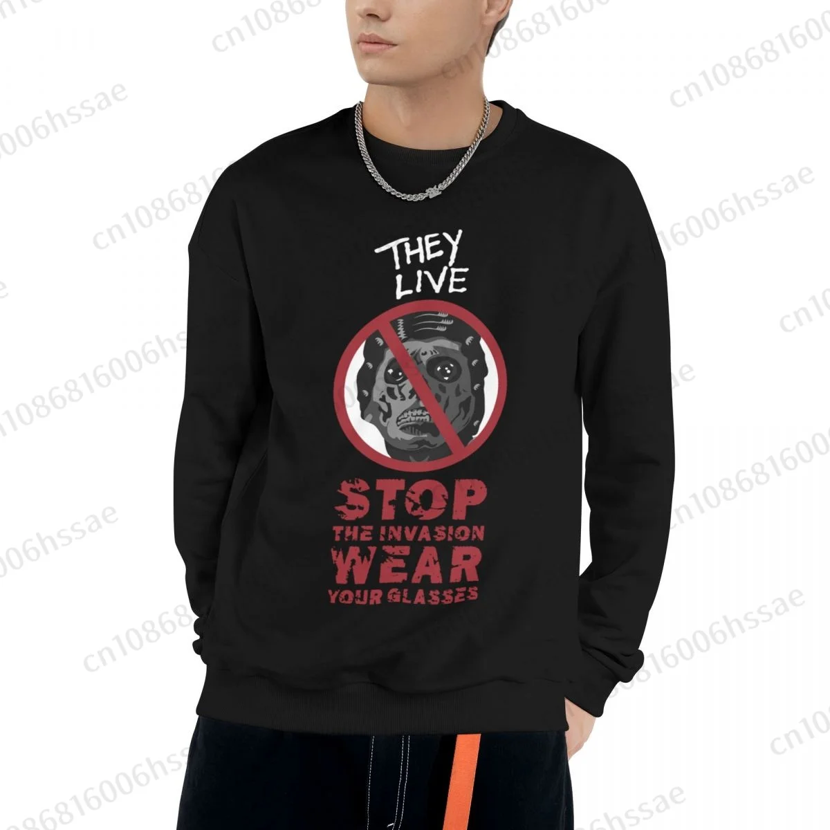 They Live Men Woman Fall Winter Sweatshirt Round Neck Long Sleeve Length Casual Top