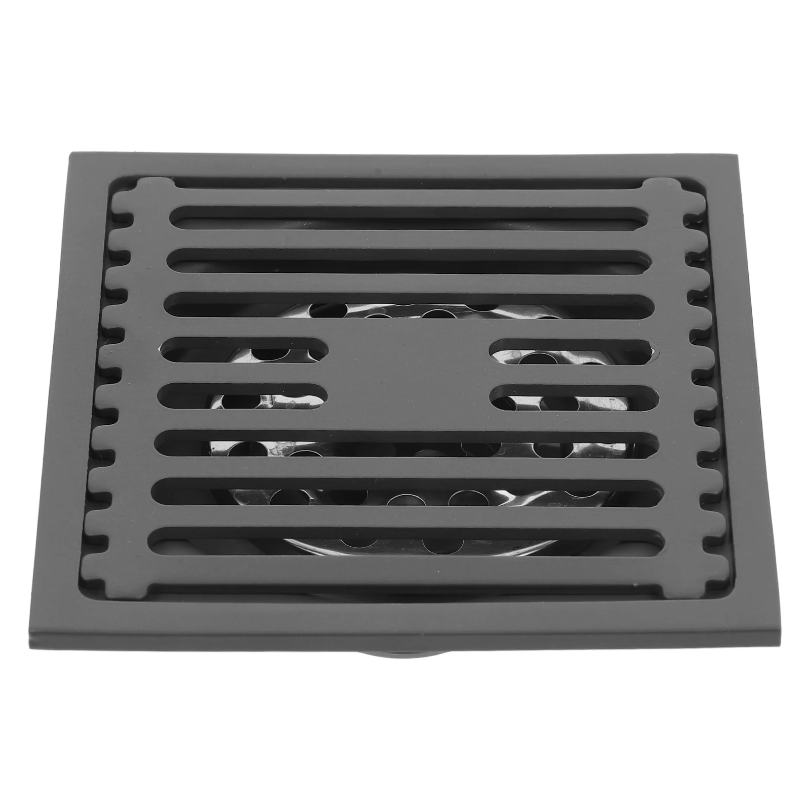 

Black Square Floor Drain Base Anti-Odor Sealed Hair Catcher Strainer For Bathtub Shower Drain Odorless Stainless Steel Kitchen