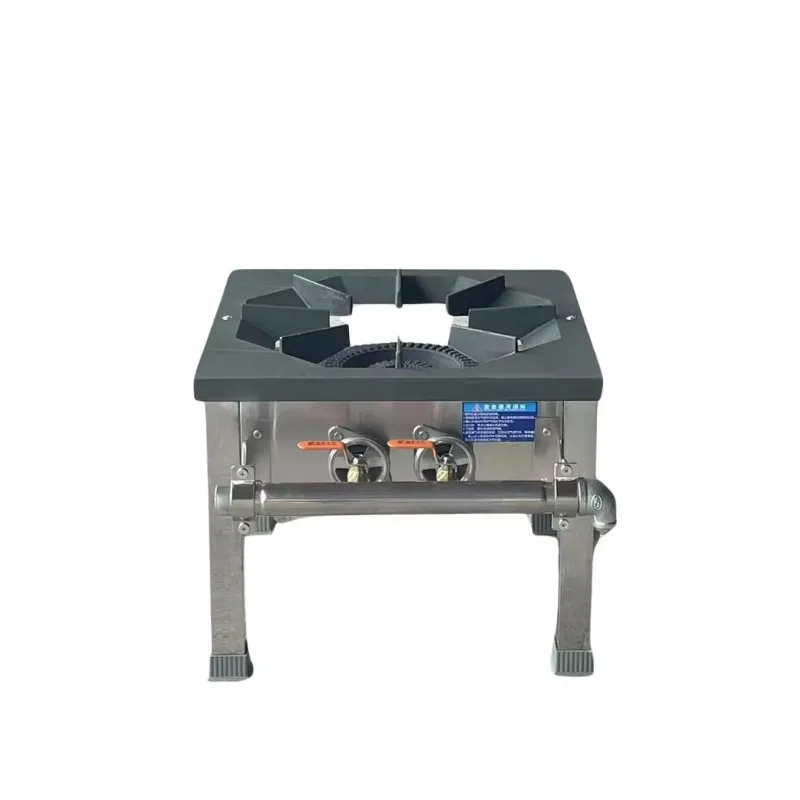Commercial stainless steel low soup stove with energy-saving double-ring gas burner for home and outdoor use