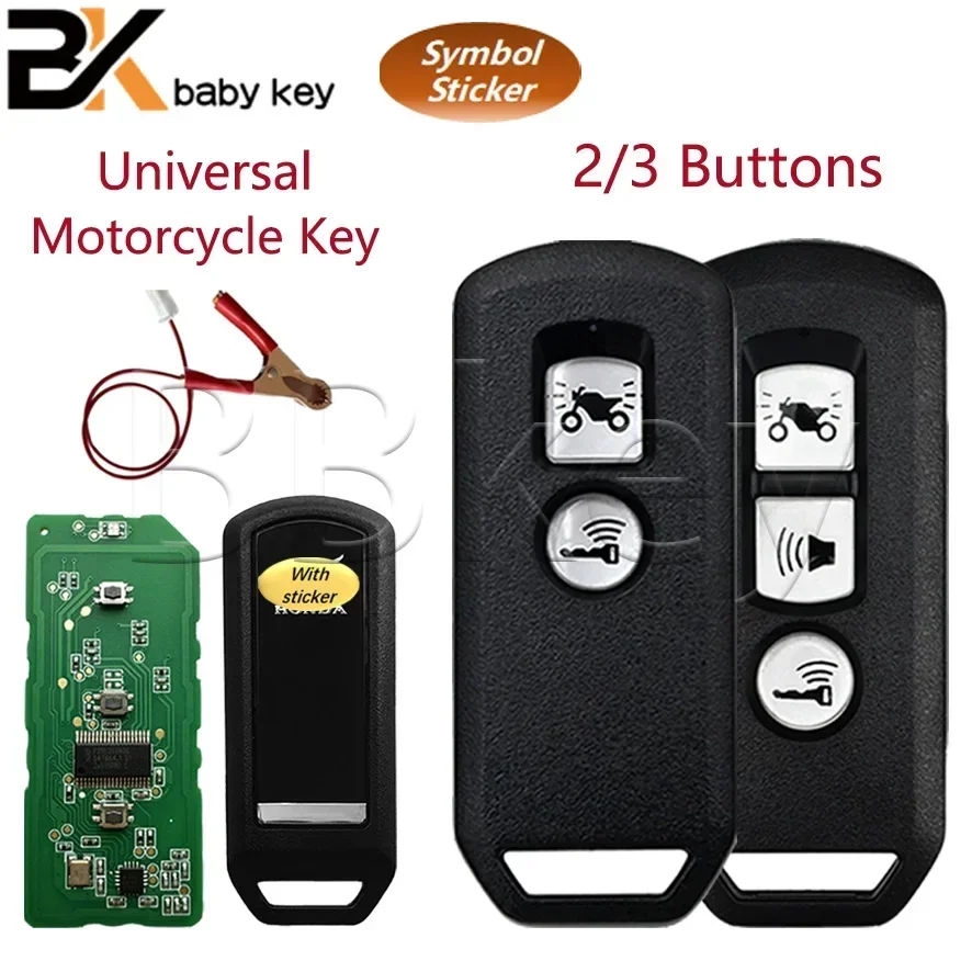 BB key Universal Remote Key for Honda Motorcycle K01 K77 K96 K97 2/3Buttons 434MHz ID47 Chip No Password