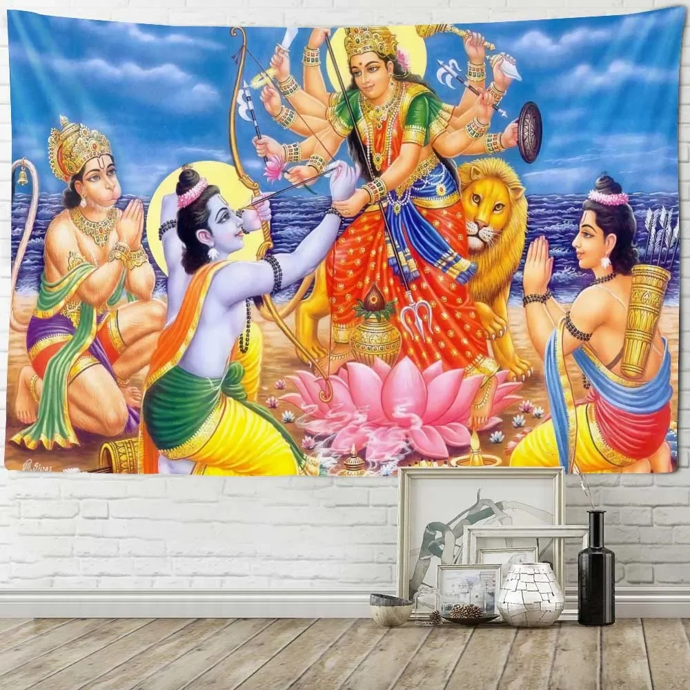 Indian Buddha Art Tapestry Wall Hanging Meditation Hippie Boho Psychedelic Mystic Witchcraft Art Home Background Wall Decor