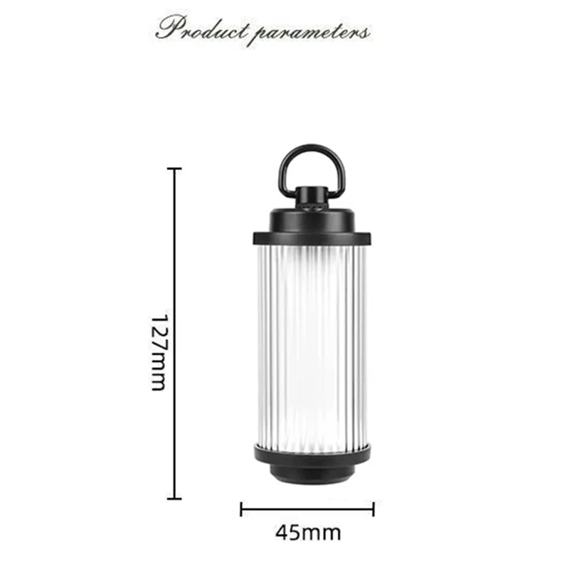 LED 경량 텐트 램프, 5 가지 조명 모드, 조도 조절 캠핑 조명, 다기능 데스크탑 조명, 비상 충전 C 타입