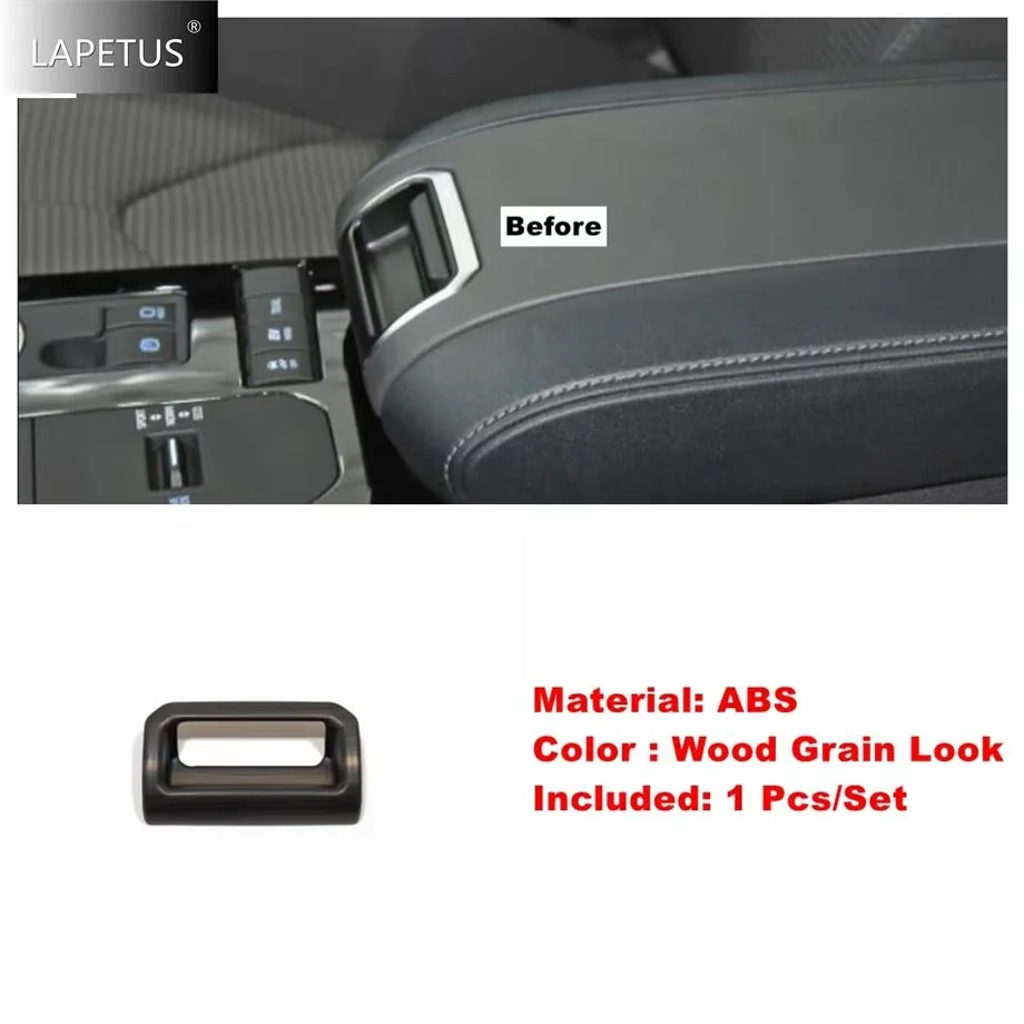 

ABS Carbon Car Armrest Box Handle Frame Trim Cover Sticker For Toyota Highlander XU70 Kluger 2020 2021 2022 2023 2024 Hybrid