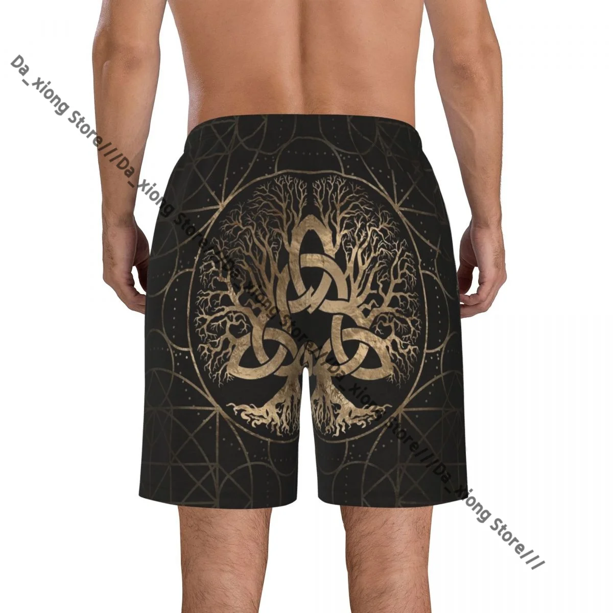 Men Beach Short Quick-drying Swimming Trunk Yggdrasil The World Tree Swimwear Swimsuit Bathing Shorts