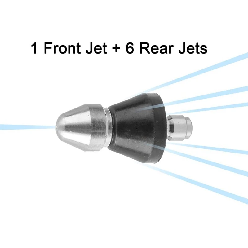 5000 PSI Sewer Jetter Nozzle Pressure Washer Nozzle, Quick Connector Drain Cleaning Water Nozzle, 1/4 Inch