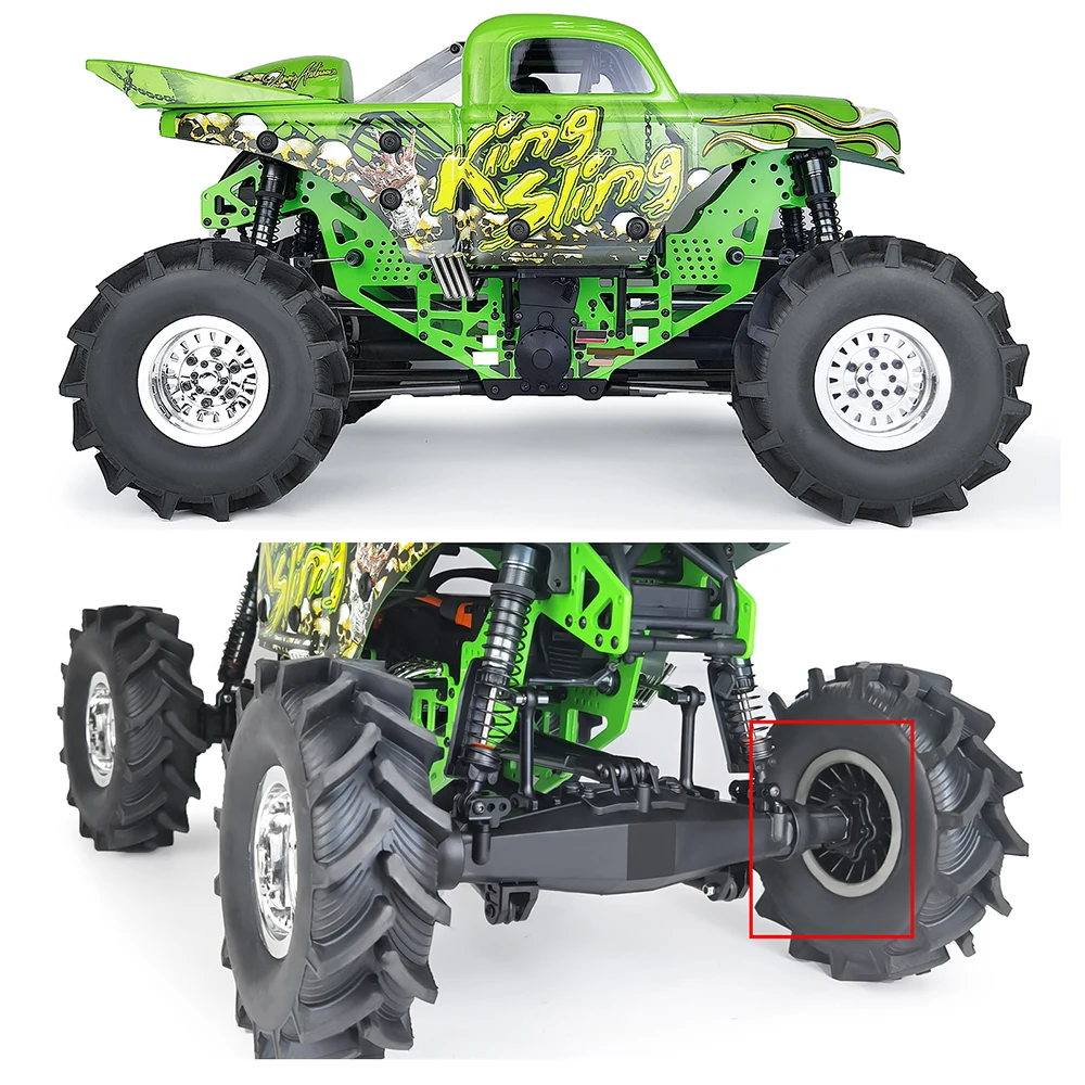 TRINOOD – adaptateur étendu hexagonal de roue, 4 pièces, élargi 5mm pour 1/8 LMT 4WD Digger Monster Buggy, pièces de mise à niveau de camion King Sling