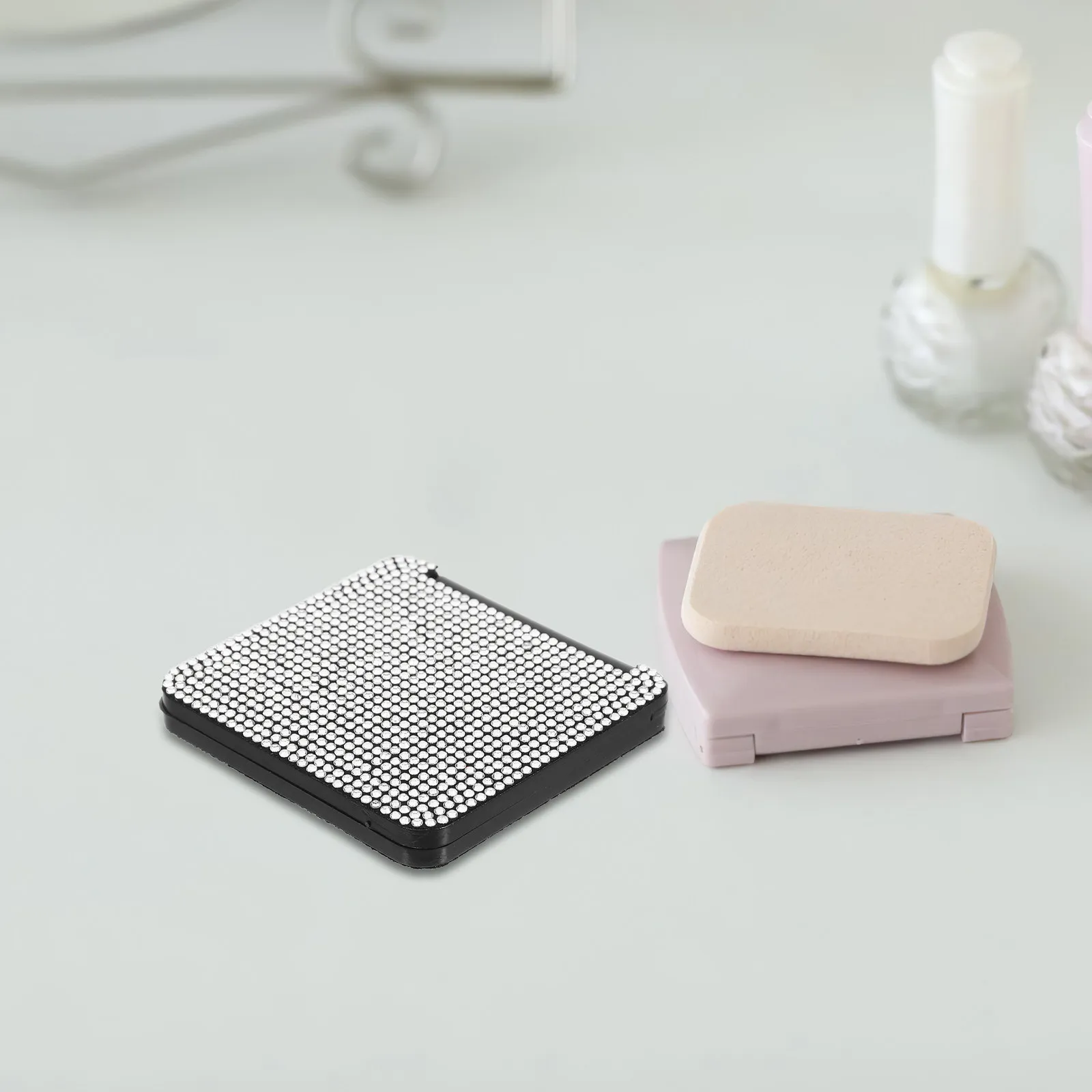 

Portable Compact Makeup Mirror Mini Bling Handheld Foldable Mirror for Women Travel Purse Vanity Accessory