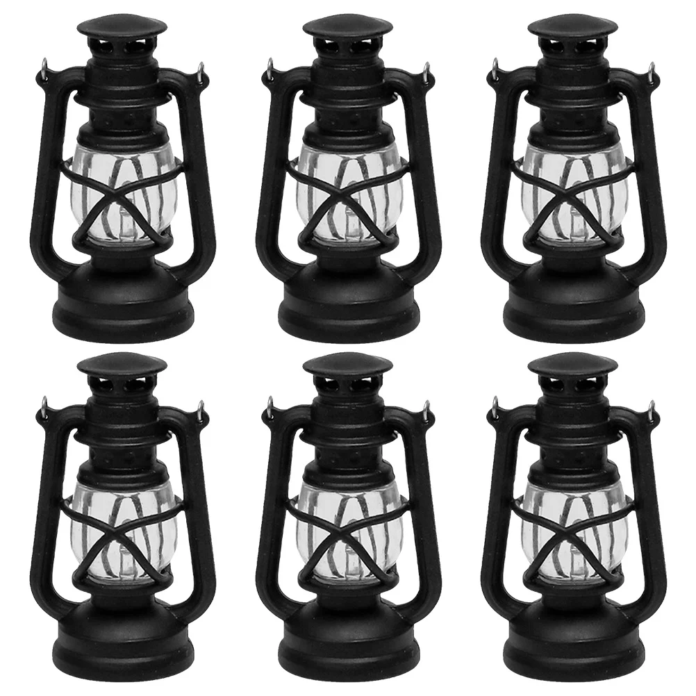 

6Pcs Miniature Vintage Oil Lamps Retro Lanterns for Creative DIY Projects Indoor Decorative Lighting Miniature Lamps