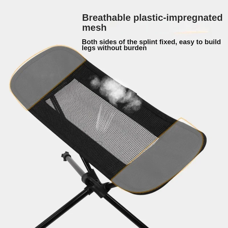 Outdoor Moon Chair Footrest Portable Aluminum Alloy Footrest Leisure Camping Folding Chair Telescopic Footrest Kickstand