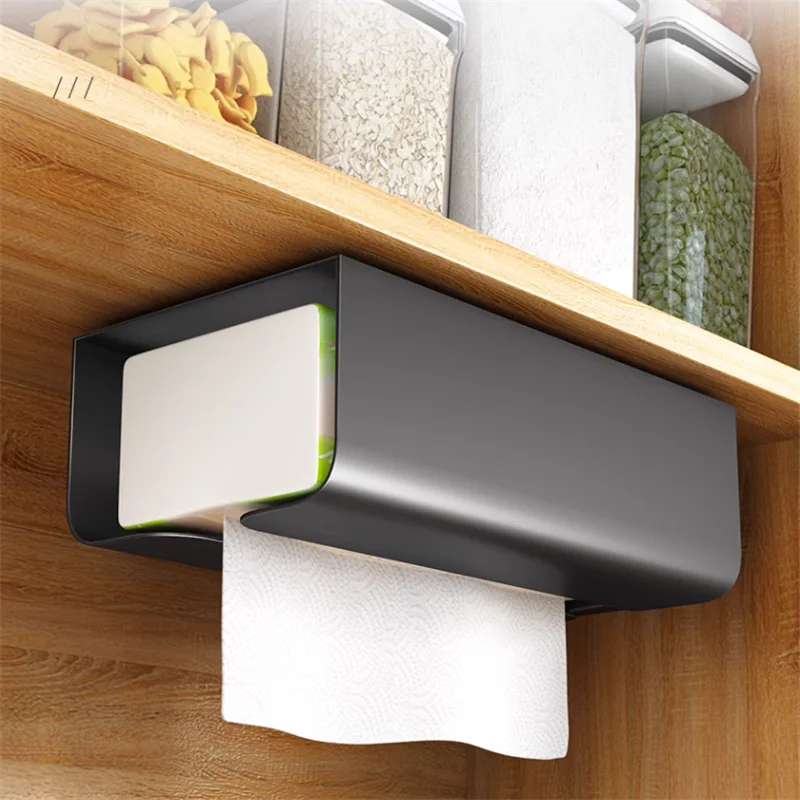 Wall Mounted Creative Tissue Box Holder Wall Mounted Napkin Paper Boxes Paper Towel Dispenser for Home Kitchen Living Room