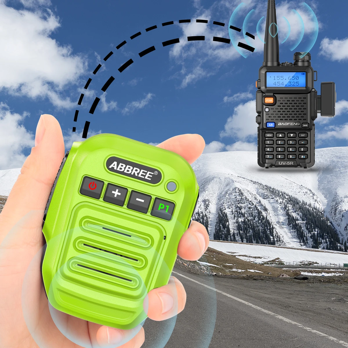 ABBREE Drahtloses Bluetooth-Lautsprechermikrofon Handmikrofon Typ C Hochleistungs-Baofeng UV-5RH 21 Quansheng UV-K5(8) Walkie Talkie – Detail 5