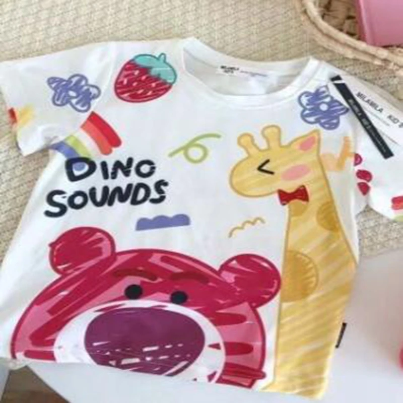 New Fashion Summer Tshirts Baby Girls Cotton Clothes Cartoon Winnie The Pooh Mickey Mouse Children Casual Tshirts Kids Tops Tees