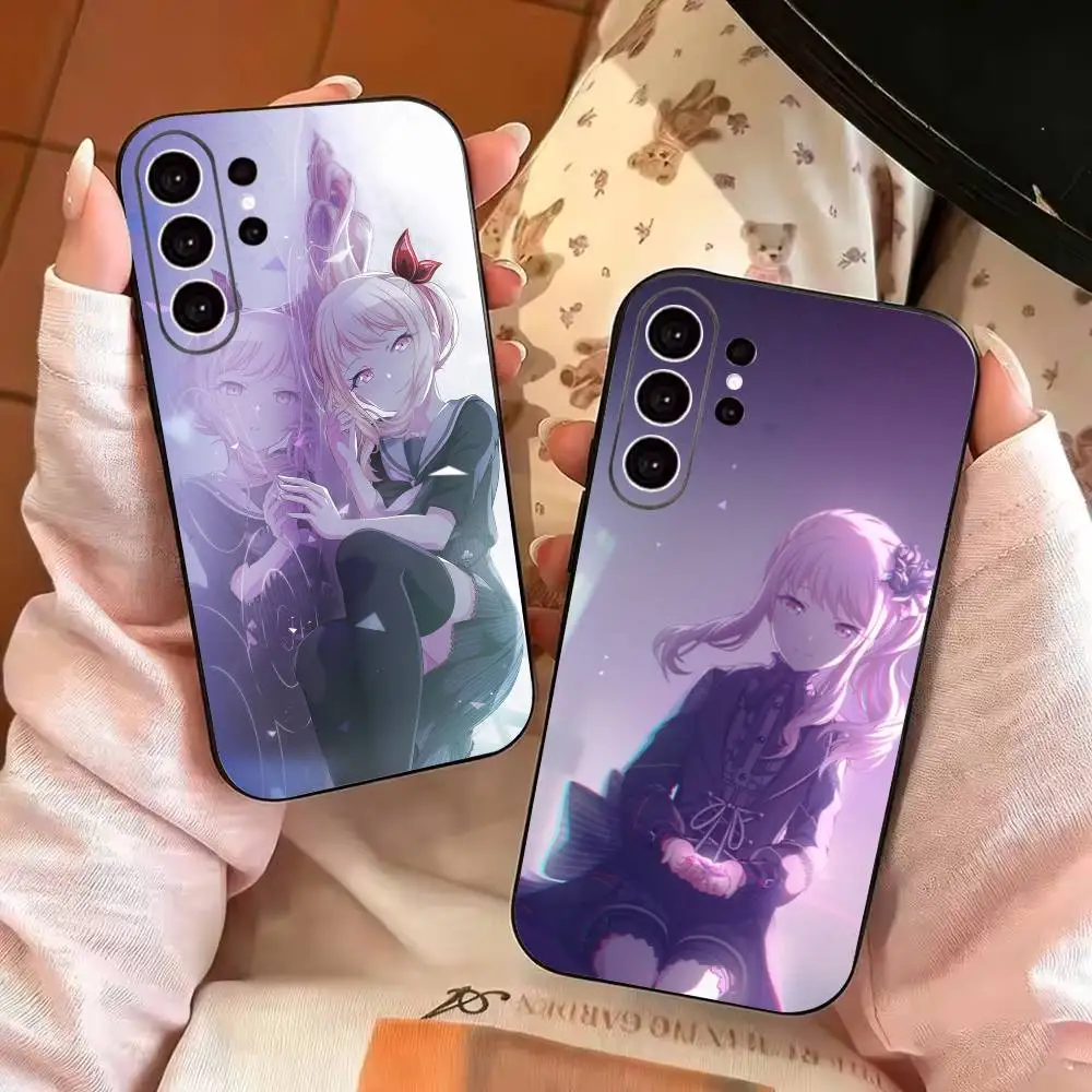 Project S-SEKAI Mizuki Akiyama Phone Case Black Silicone Soft For Samsung S25,S24,S21,S22,S23,S30,Ultra,S20,Plus,Fe,Lite