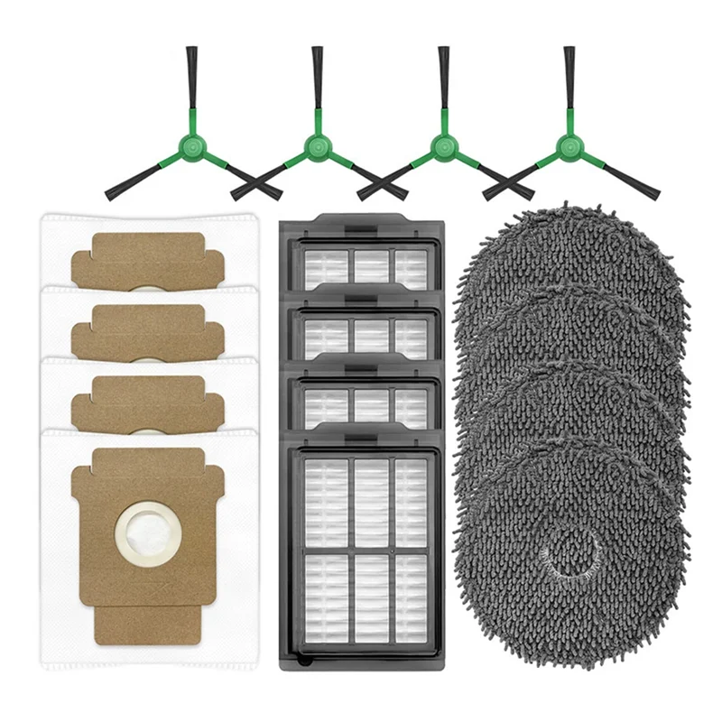 

【СОВЕРШЕННО НОВЫЙ】для Irobot Romba Plus 405/505, комбинированные аксессуары, боковая щетка, фильтр Hepa, швабра, мешки для пыли, комплект запасных частей