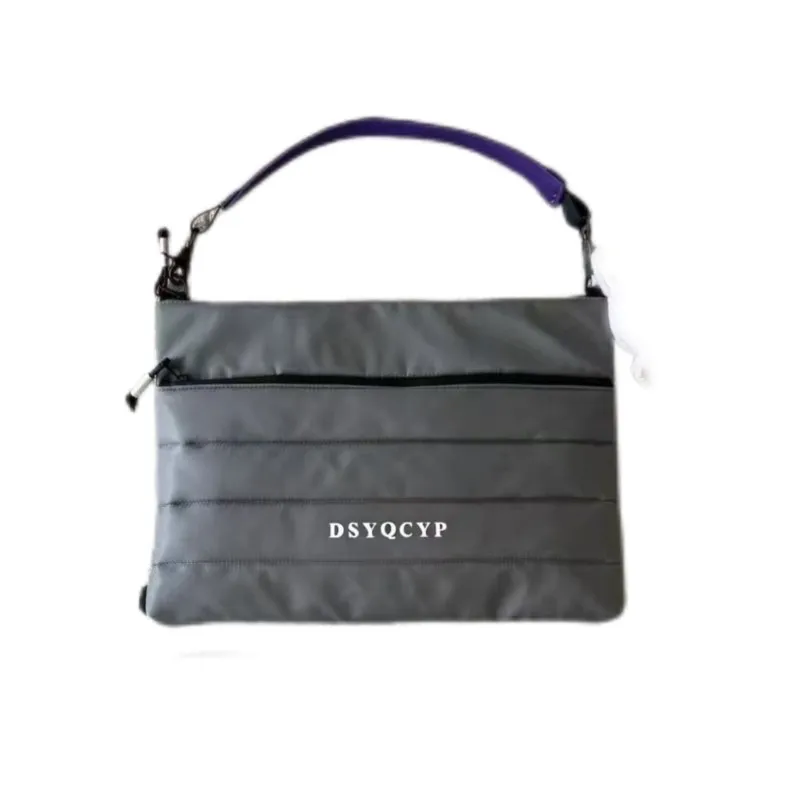 Ins Fashion حقيبة كمبيوتر محمول فضية اللون MacBook Air Pro 13 14 بوصة حقيبة كمبيوتر محمول سعة كبيرة حقيبة يد مقاومة للصدمات حقيبة كتف