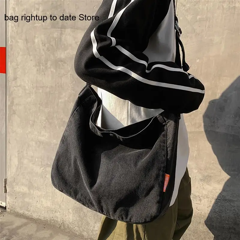 Korean Denim Harajuku Lazy Style Large Capacity Japanese Retro Casual Student Shoulder Crossbody Bag Woman