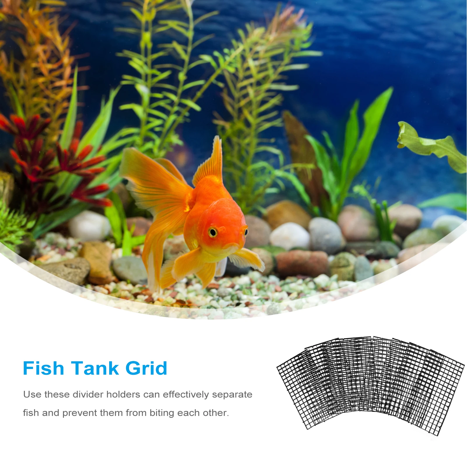 

10 Pcs Automatic Isolation Mesh Board Tray Aquarium Fish Tank Divider Grid Plastic Bottom