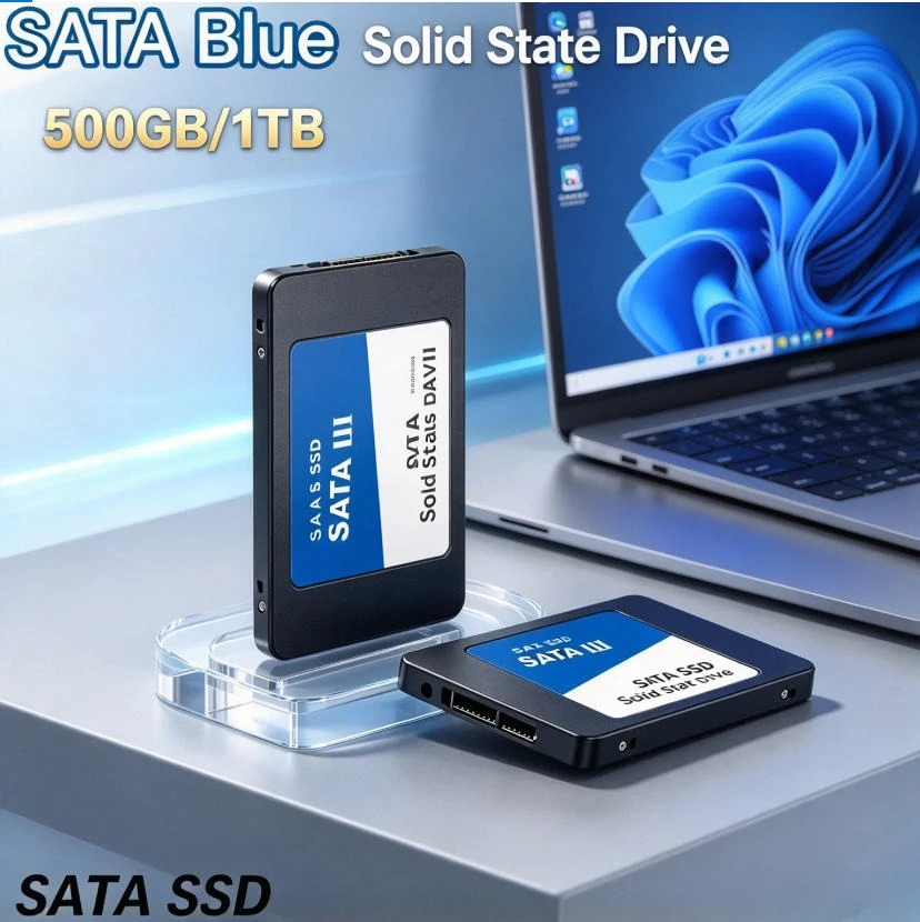 [Brand] Original Blue SATA External SSD High Efficiency Portable Solid State Storage Large Capacity for Notebook Mobile Devices