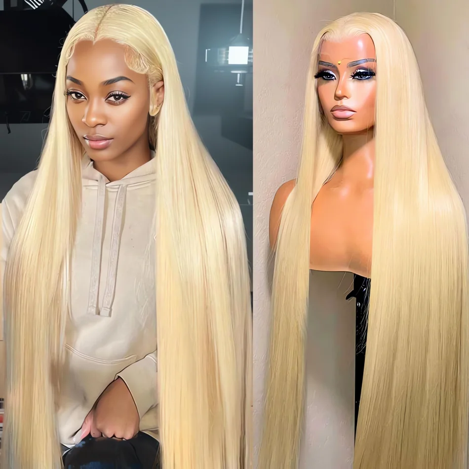 

613 Blonde Wigs 13x6 HD Lace Frontal 30 40 inch Brazilian Bone Straight 100% human hair For Women Choice on clearance sale