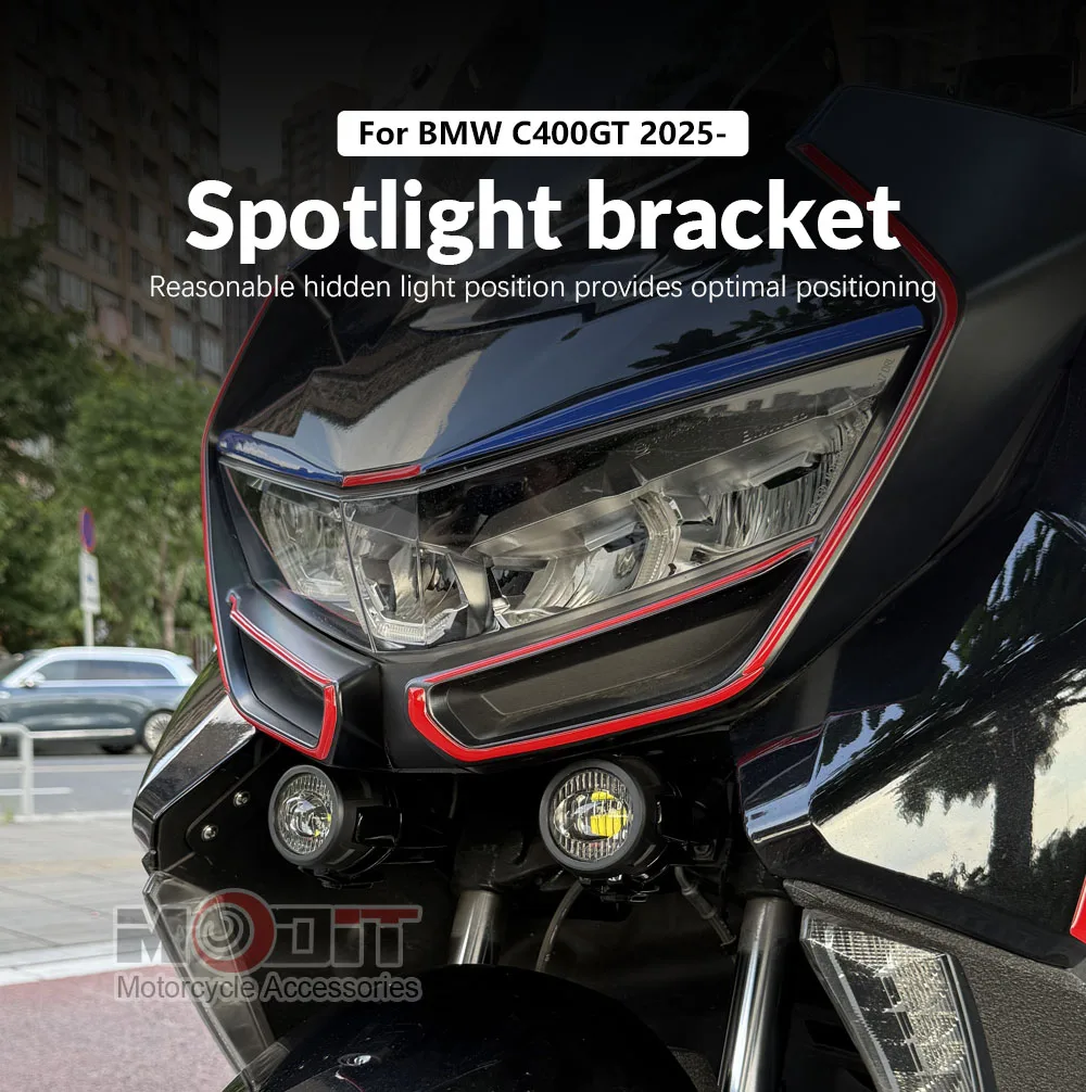 Motorcycle Fog Light Auxiliary Spotlight Bracket For BMW C400GT C 400GT 2025 2026 Lamp Headlight Daytime Running Light