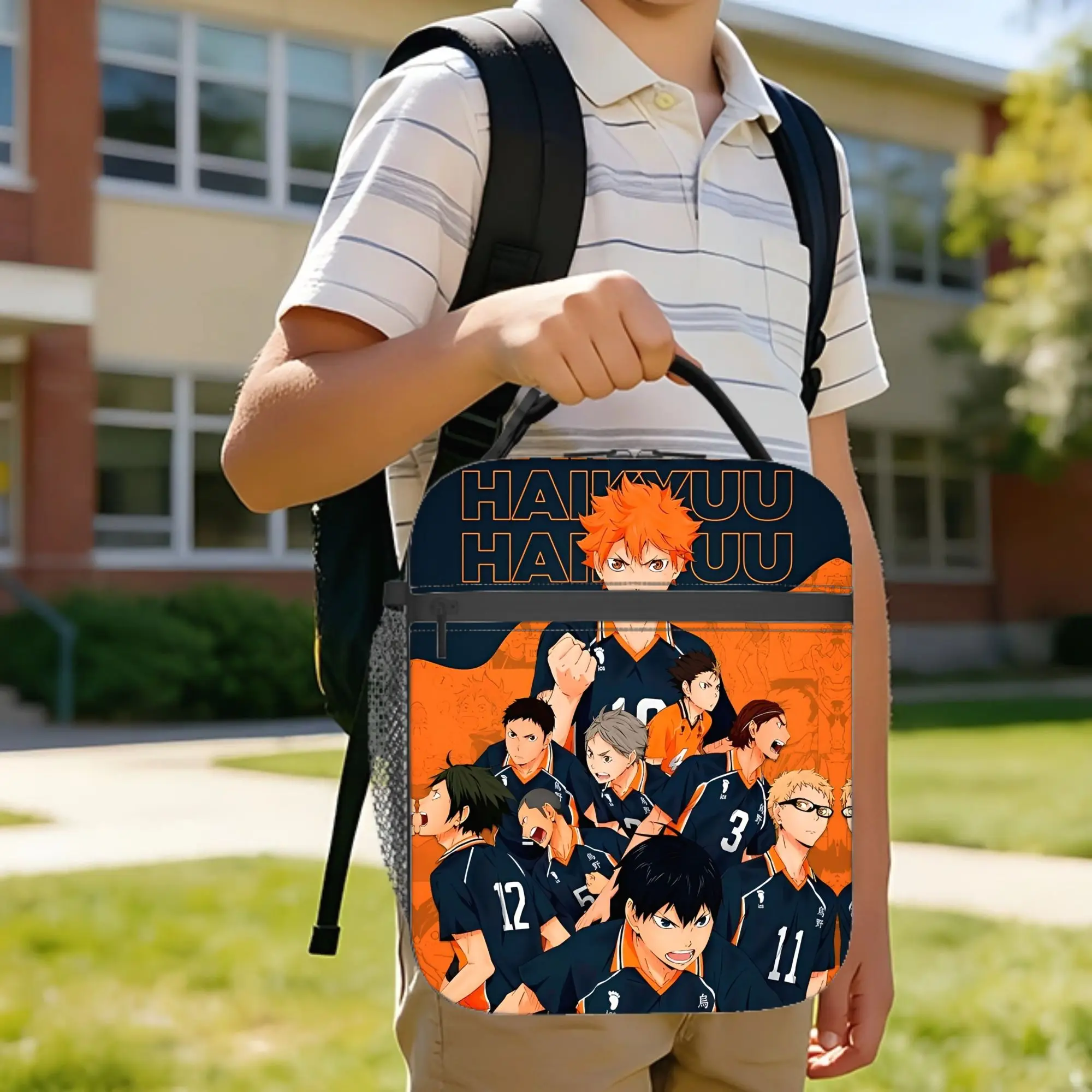 Haikyuu  Insulated Lunch Bags Large Anime Meal Container Thermal Bag Tote Lunch Box Office  Outdoor Food Storage Bags