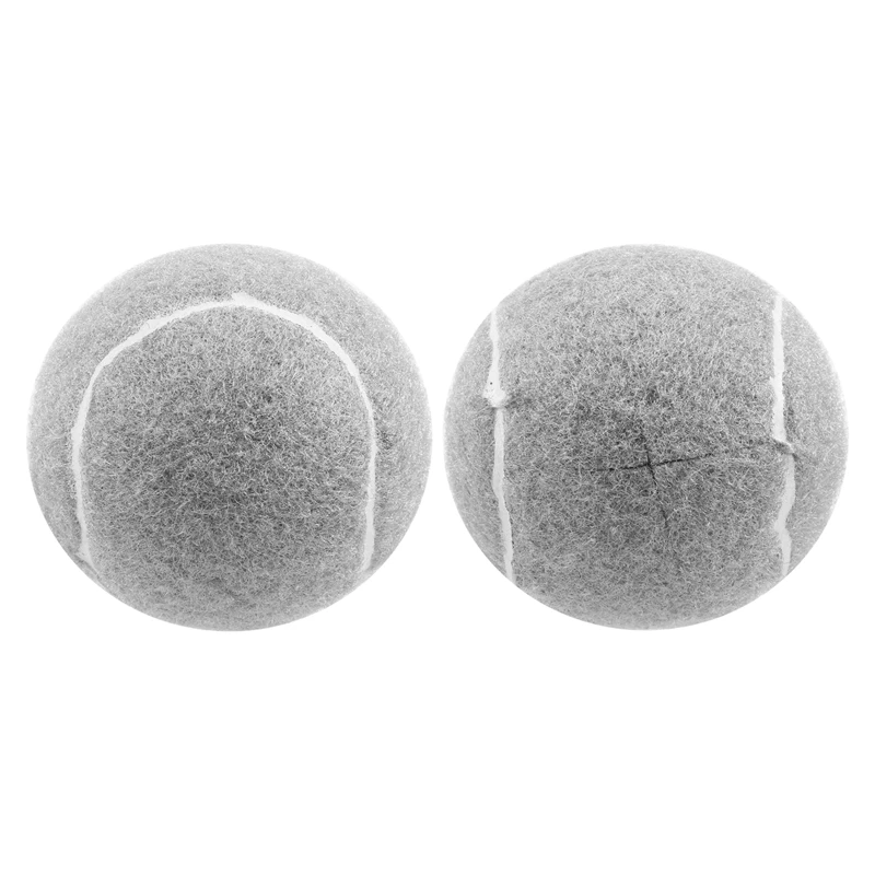 2 PCS Precut Walker Tennis Ball for Furniture Legs and Floor Protection, Heavy Duty Long Lasting Felt Pad Covering,Grey