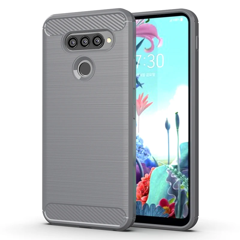 Full Protective Soft Back Cover for LG K50S Shockproof Silicone Case For lg k50s lgk50s Carbon Fiber Cases Coque Fundas