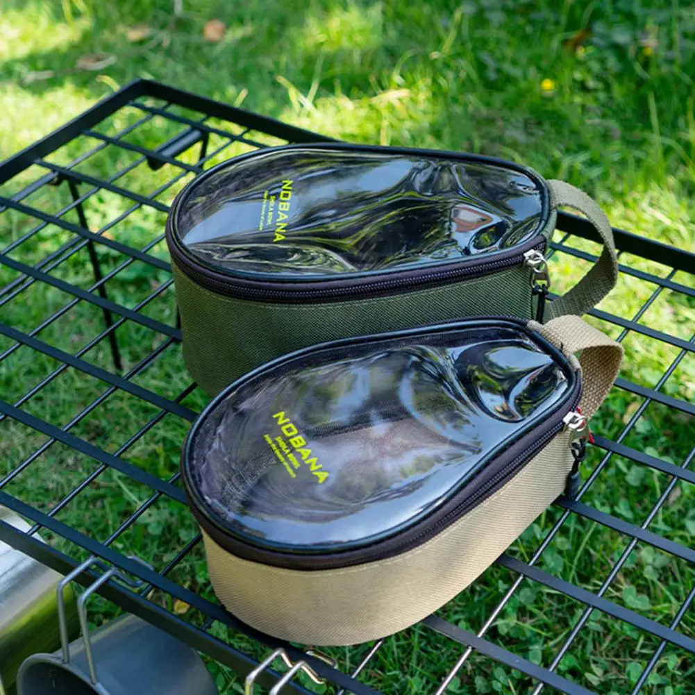 Camping Bowl Storage Bag Oxford Waterproof Tableware Cups Carrying Case Organizer BBQ Shera Cup Canvas Carrier Cutlery Set Bag