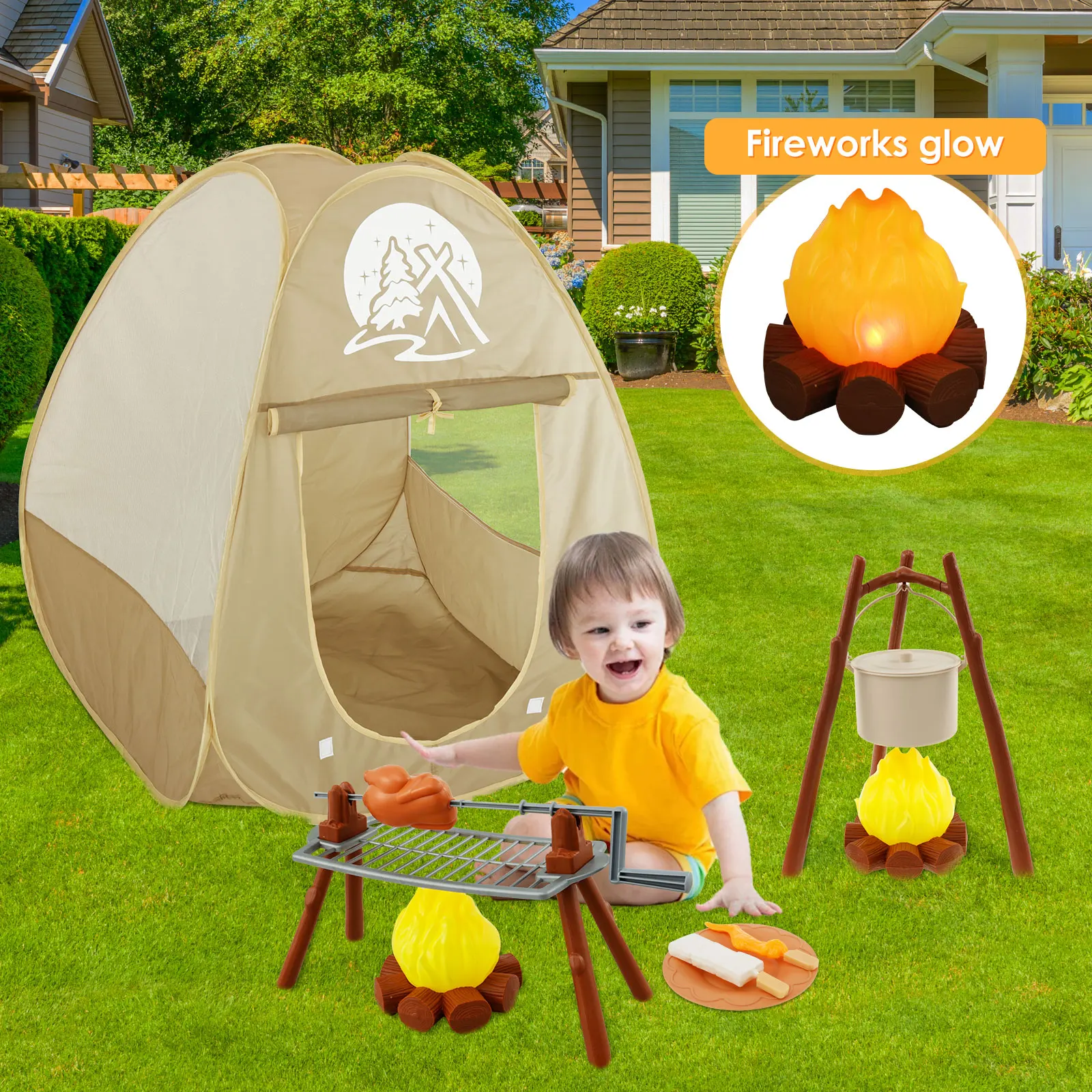 เด็กตั้งแคมป์ชุดของเล่นเต็นท์ป - Outdoor Adventure Kit For Kids บทวิจารณ์และราคา