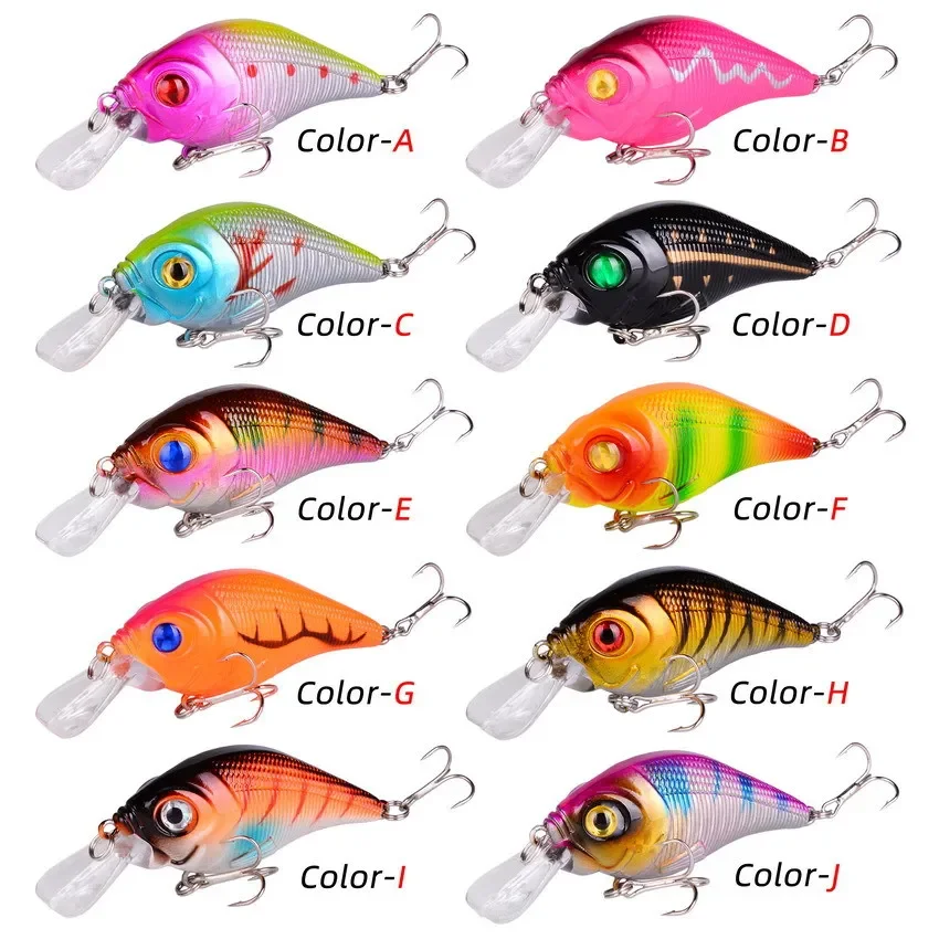 40pcs  Fishing Lures Set Hard Bait Classic Minnow Crank Bait PopperMixed Bass Bait Set Carp Fishing Swimbait Fishing Accessories