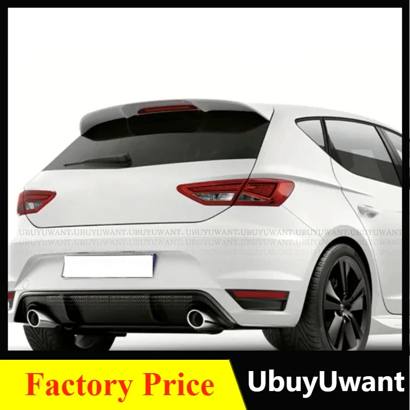 For Seat LEON MK3 5F FR Style Hatchback 5Doors 2012 -2020 ABS Material Rear Spoiler Lip Trunk Wing Not Fit 3Doors