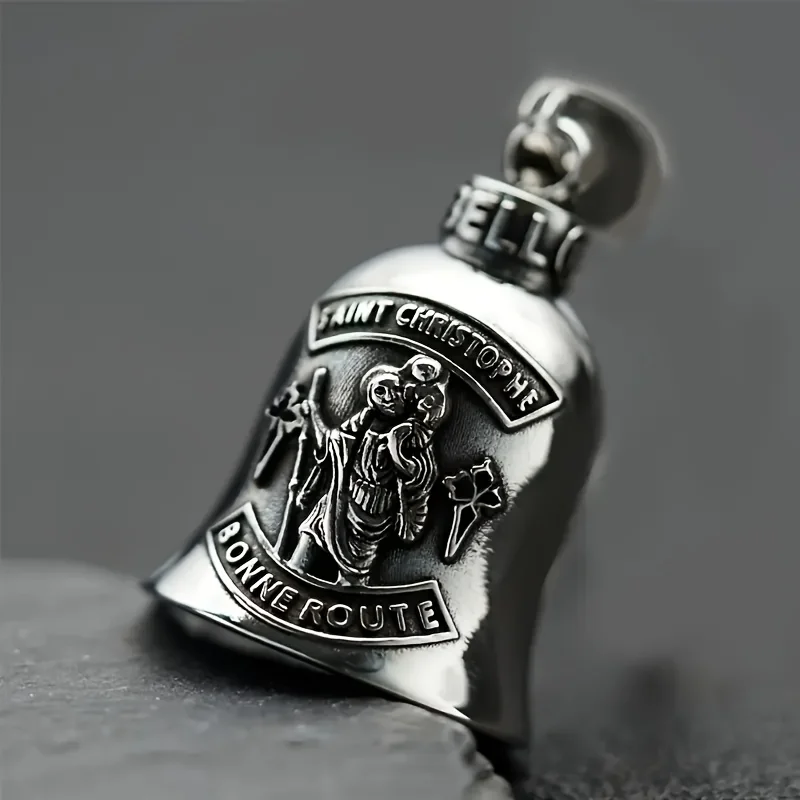 St Christopher Guardian Bell Pendant Key Chain