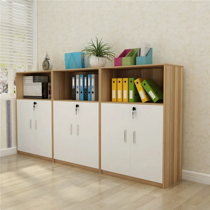 Customized Simple Filing Cabinets Wooden Storage Locked Stand Office Cupboards Compact Space Saving Armoires De Salon Furniture