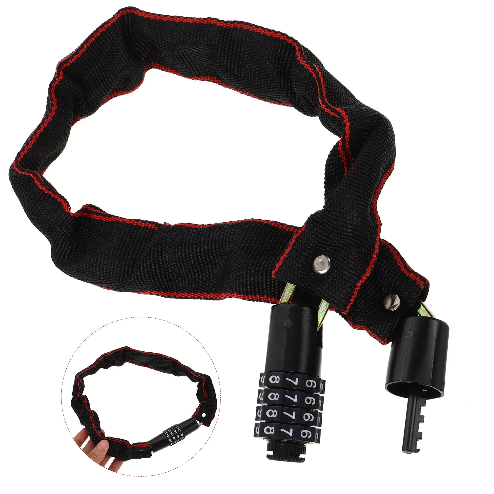 Durable Bike Lock Chain Password Lock Wear Resistant Anti Theft Cycling Security Portable Outdoor Protection Bike Locks