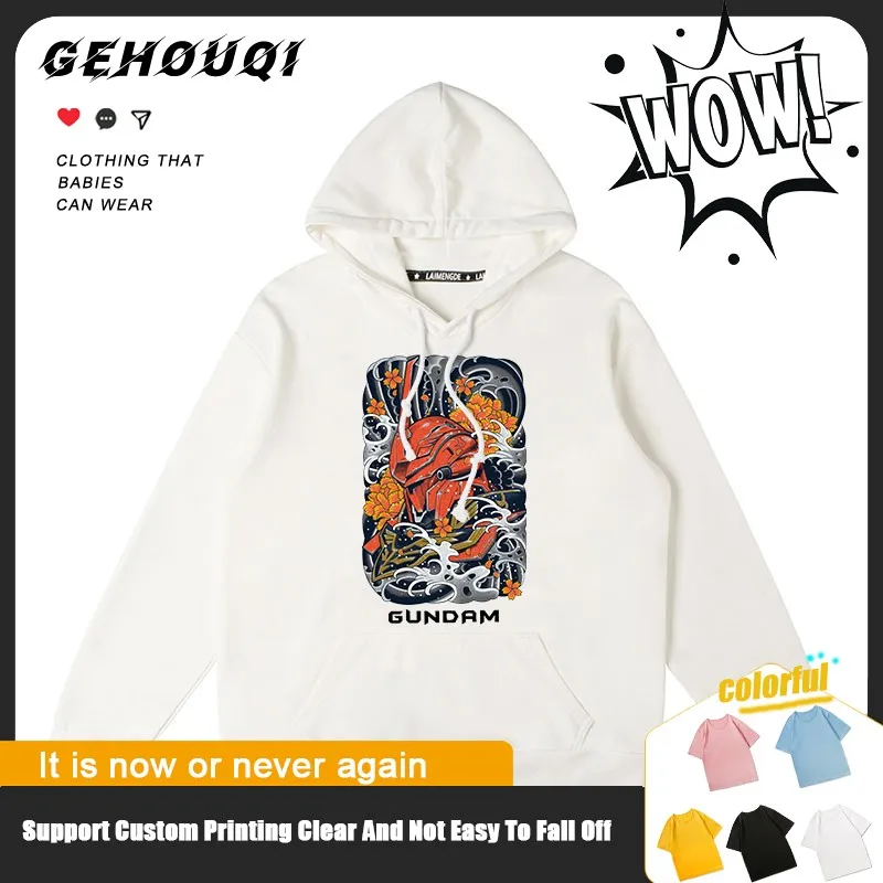 

Ukiyo-e Gundam Co Branded Hooded Sweater For Men's Autumn Mobile Suit Gundam Peripheral Coat Youth Clothing Trend