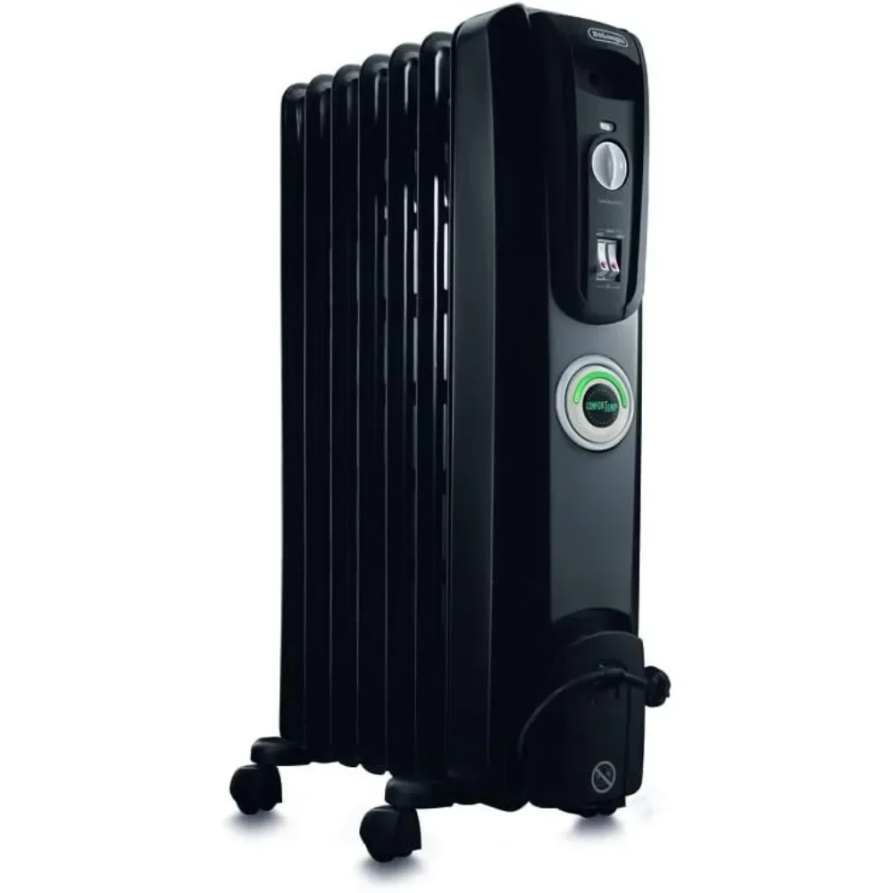 L # Oil Filled Radiator Heater, 1500W Electric Space Heater For Indoor Use, Portable Room Heater, Energy Saving, Full Room Like