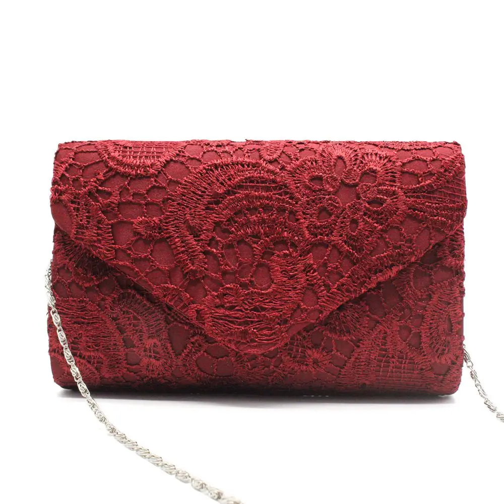 Ladies Lace Wedding Wallet Evening Party Purse Handbags Clutch Bag Messenger Bag