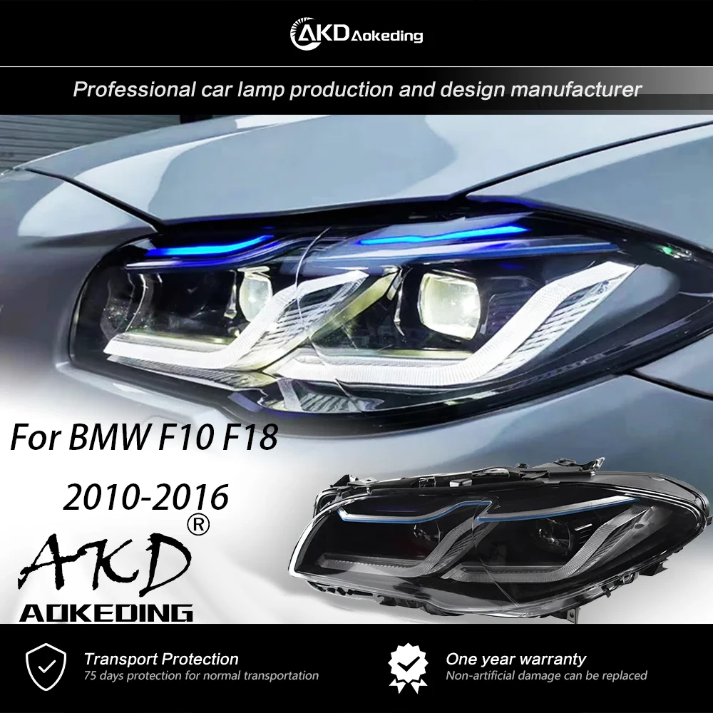 

AKD Head Light for BMW F10 LED Headlight Projector Lens 2010-2016 F18 520i 525i 530i F11 Front DRL Signal Auto Accessories 2PCS