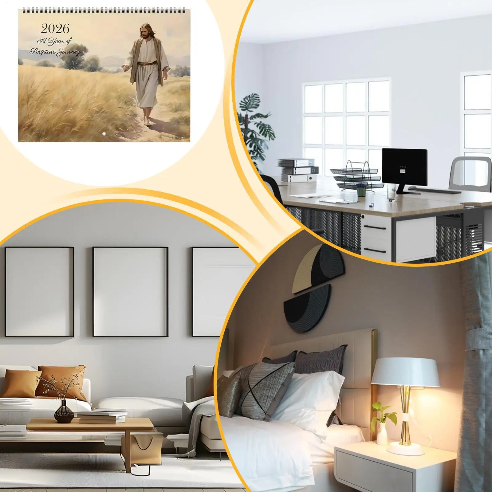 벽 달력 2026 기독교 달력 매일 계획을위한 교수형 플래너 벽 장식 홈 직장 교실 기숙사 가족