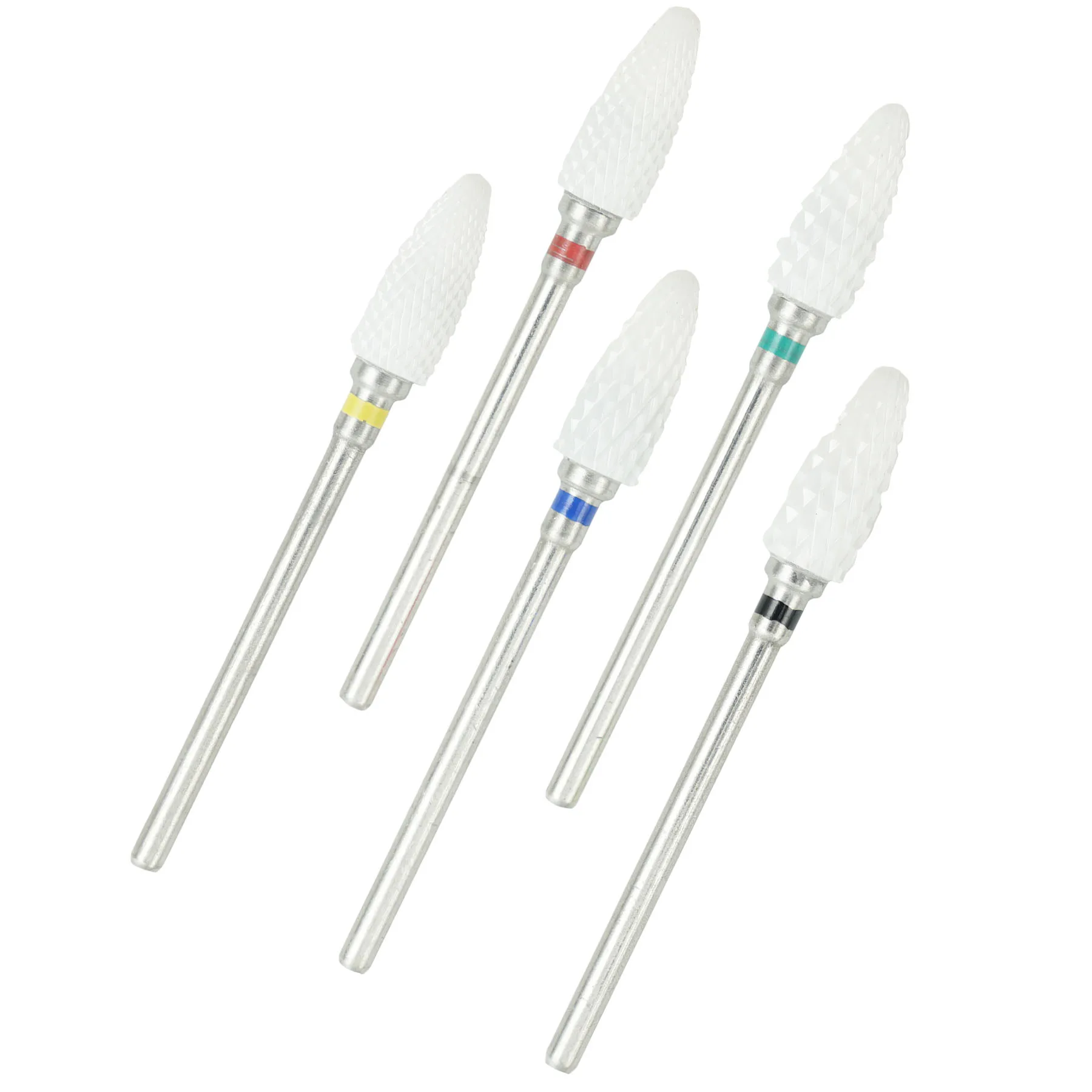 1 pz punte da trapano per unghie frese in ceramica a fiamma per manicure punte elettriche per pedicure per unghie lime per rimozione smalto gel accessori per unghie