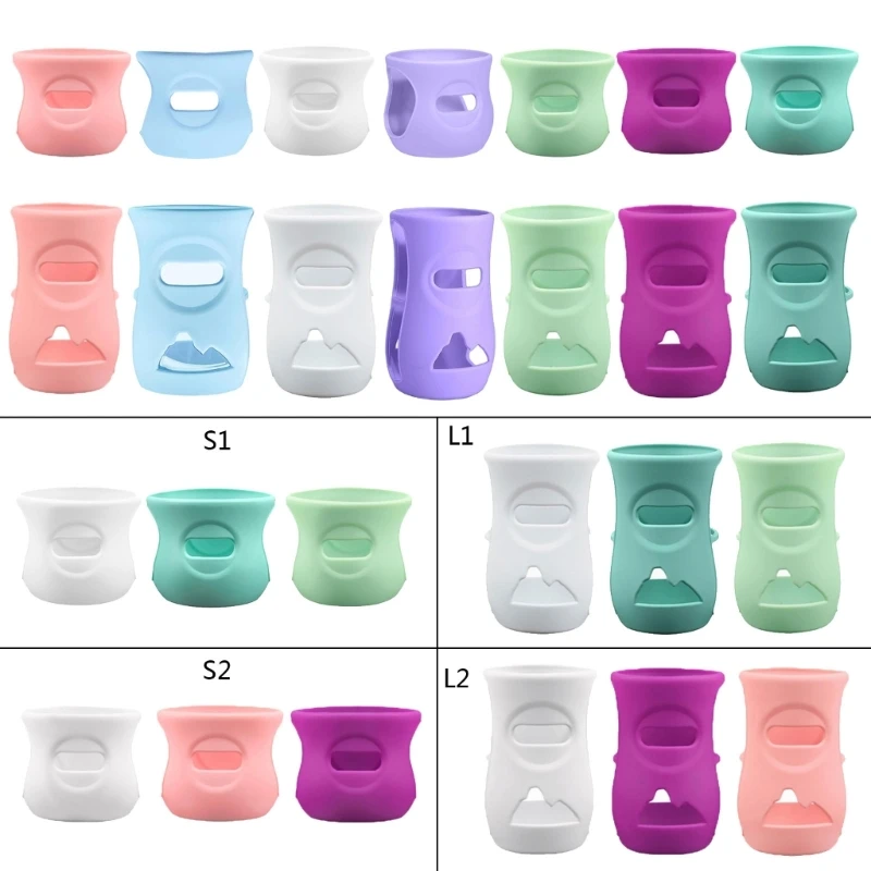 3 Count/1 Count Silicone Baby Bottle Sleeves for Natural Feeding Bottles Nonslip Grip Case Child Safe Protectors